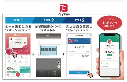 Pay Payの支払い手続きの図、続けて詳細を記載します