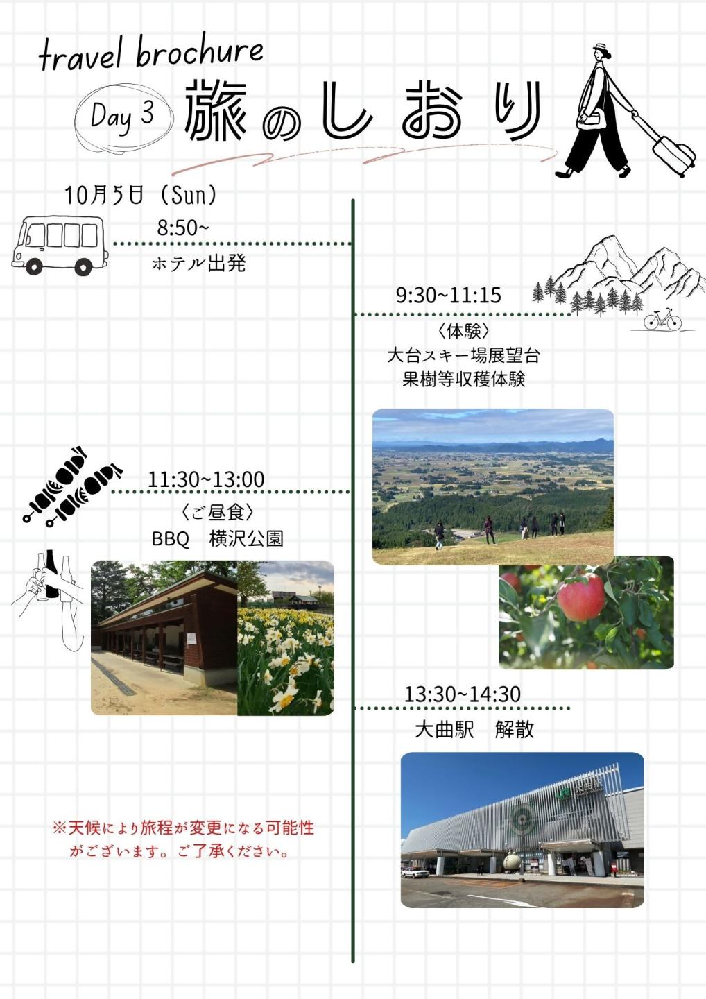 旅しおり画像、続けて詳細を記載します