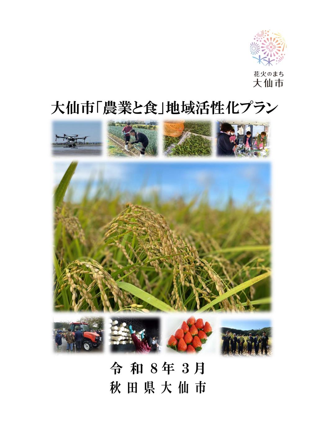 大仙市「農業と食」地域活性化プランの表紙画像