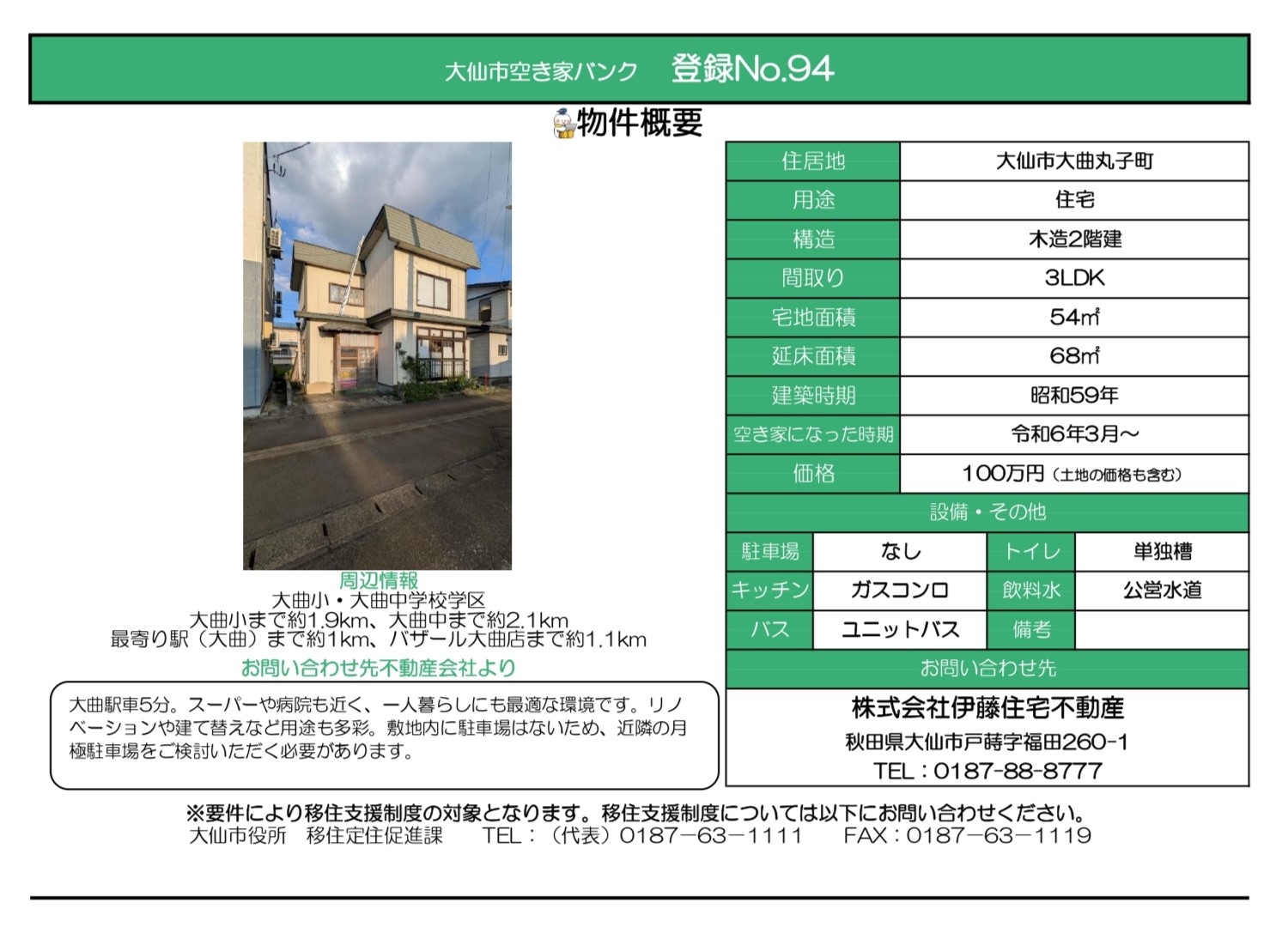 物件情報94の写真付きの情報画像、続けて詳細を記載します