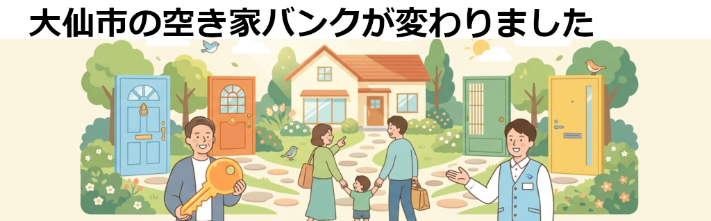 大仙市の空き家バンクが変わりました