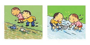 汚水と清水での子供たちの反応の違い