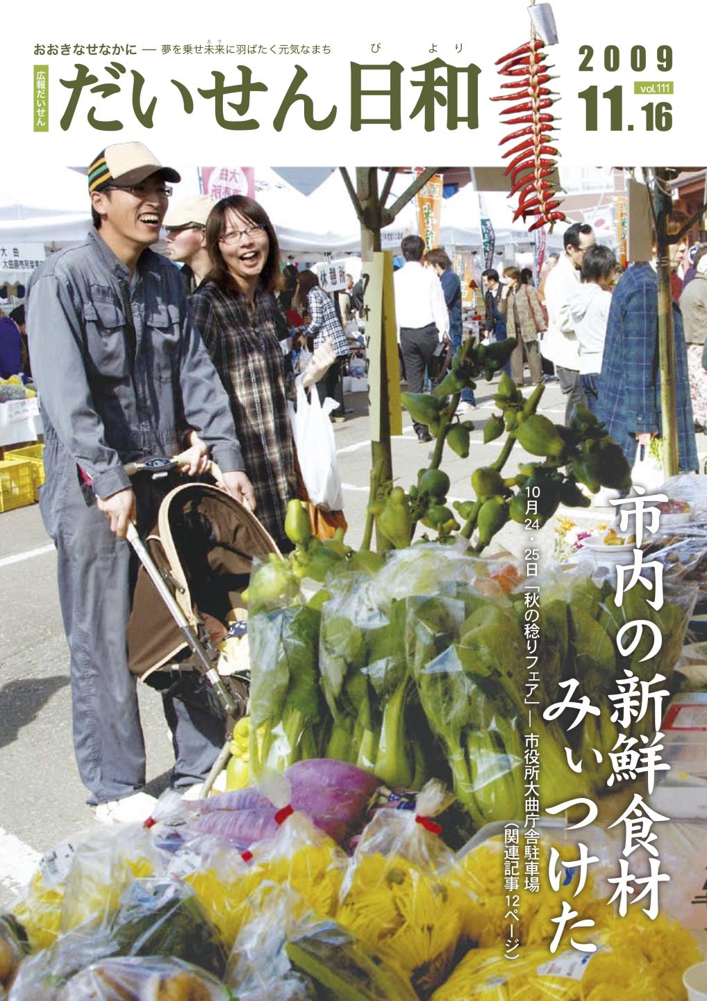 広報だいせん 2009(平成21)年度11月お知らせ版表紙