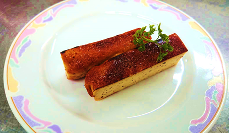 写真:豆腐カステラのブリュレ