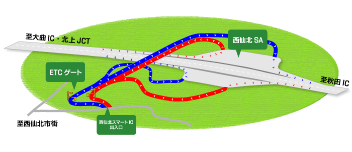 イラスト：仙北スマートインターチェンジのイメージ